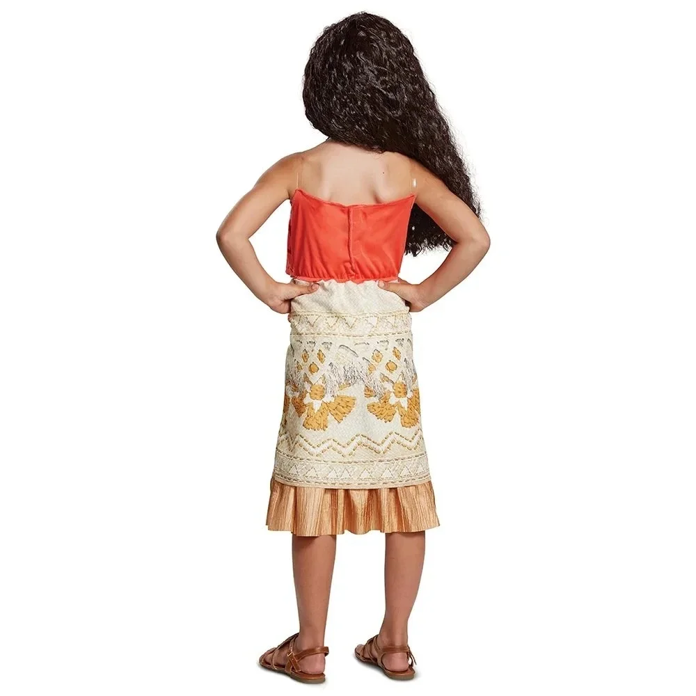 Official Disney Moana Costume Dress GIRLS S (6/6X) Cosplay‎ Fancy Dress Playtime